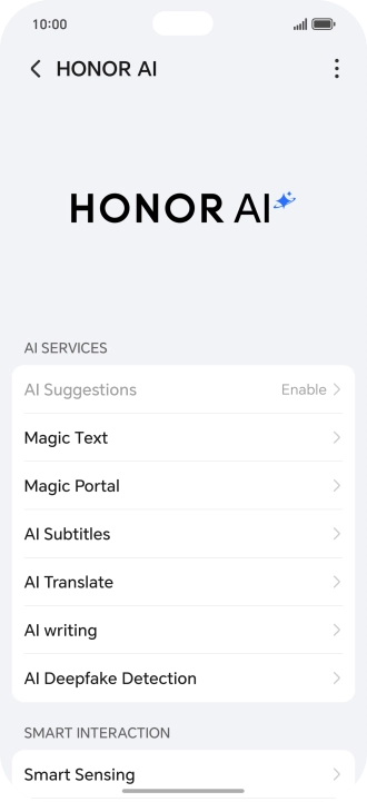 More examples of Honor AI usage are now displayed.