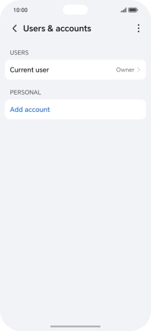 Press Add account.