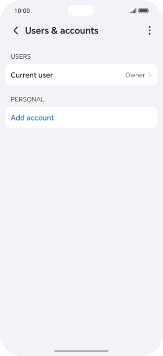 Press Add account.