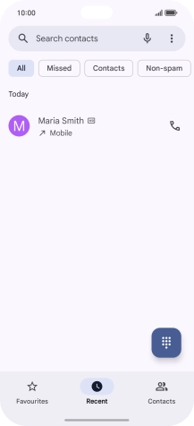 Press and hold the required number.
