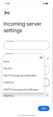 Press SSL/TLS.