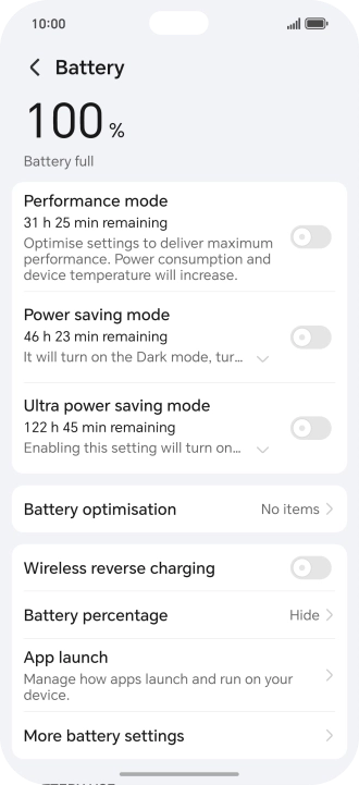Press the indicator next to 
