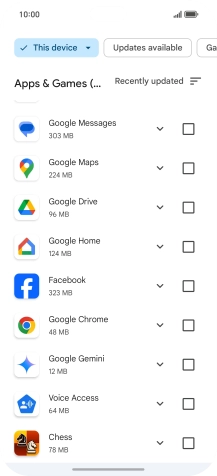 Press the required app.