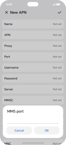 Key in 8799 and press OK.