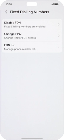 Press Disable FDN.