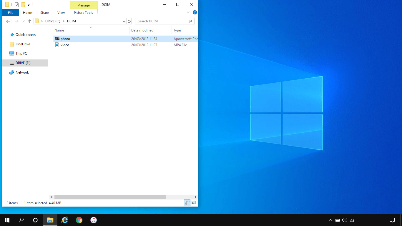 Highlight the required file and move or copy it to the required location.