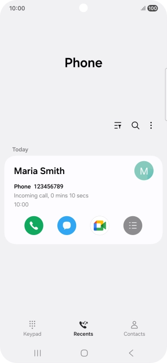Press the menu icon.