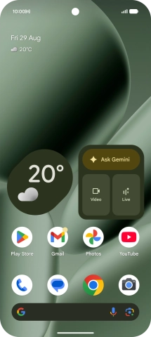 The email message icon shows that you've received a new email message.