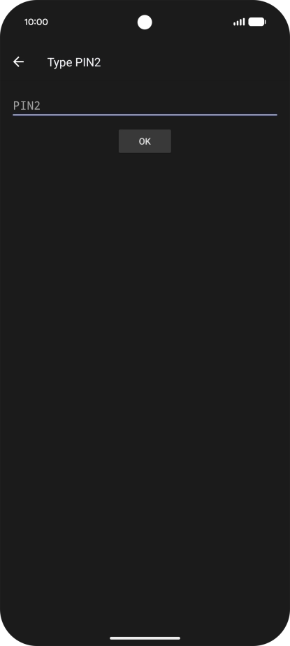 Press PIN2 and key in your PIN2. The default PIN2 is 1111.