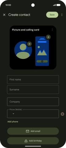 Press First name and key in the required first name.