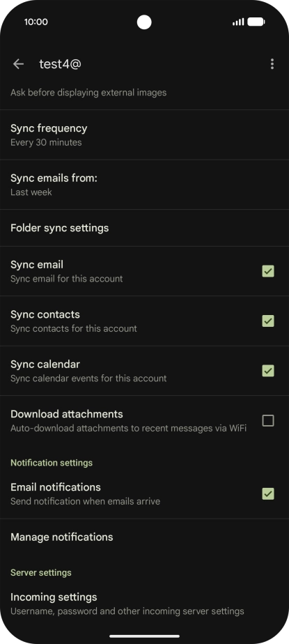 Press the field next to 