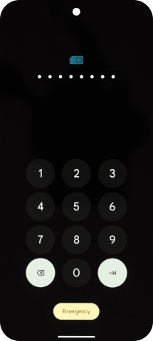 Key in the PUK and press arrow right.