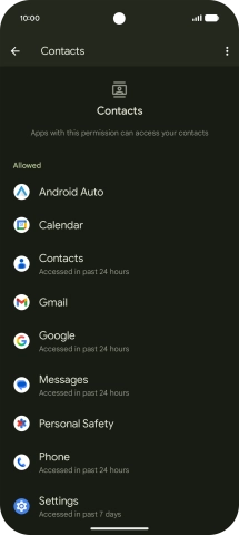 Press the required app.