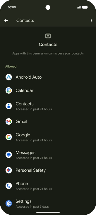 Press the required app.