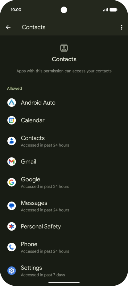 Press the required app.