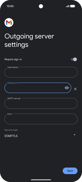 Press the field below 