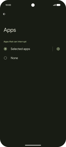 Press the settings icon.