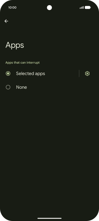 Press the settings icon.