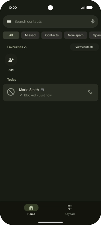 Slide your finger upwards starting from the bottom of the screen to return to the home screen.