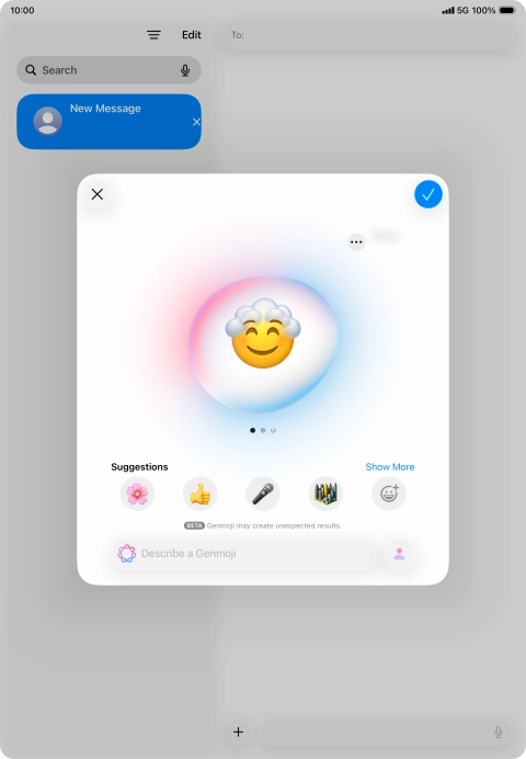 Slide your finger right or left on the screen to see the generated results.