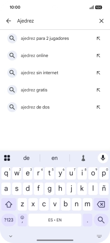 Introduce el nombre del tema o de la app y pulsa el icono de búsqueda.