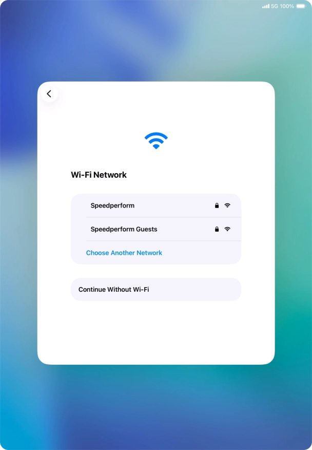 Press the required Wi-Fi network.
