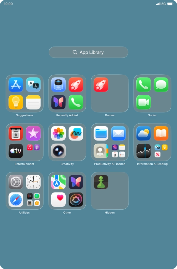 Press and hold the required app.