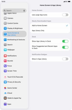 To add new downloaded apps to both the home screen and App Library, press Add to Home Screen.