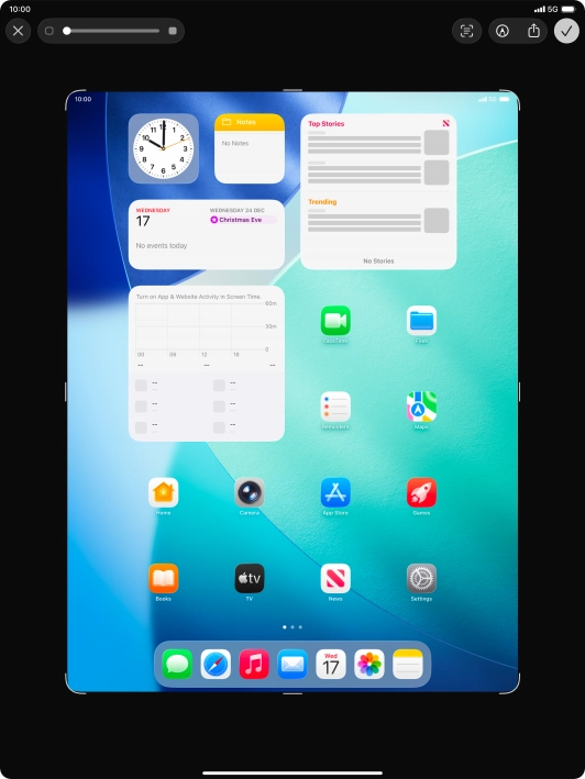 Follow the instructions on the screen to edit and save your screenshot.