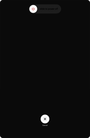 Press and drag the power off icon right.