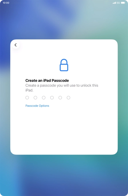 Press Passcode Options.
