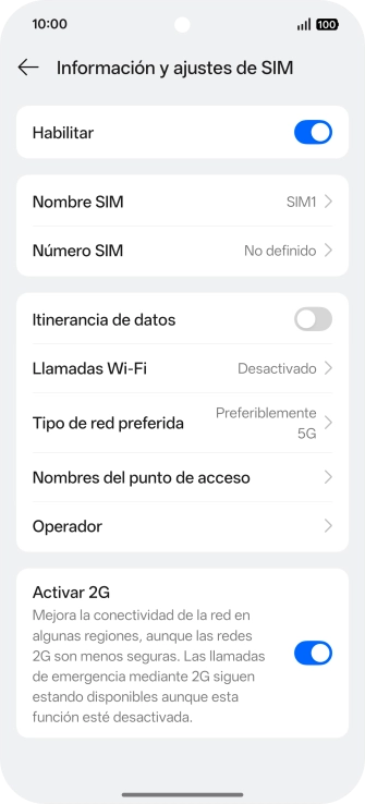 Pulsa Nombres del punto de acceso.