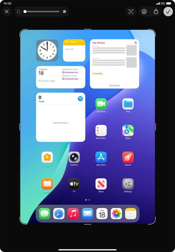 Follow the instructions on the screen to edit and save your screenshot.