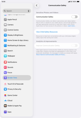 Press the indicator next to 