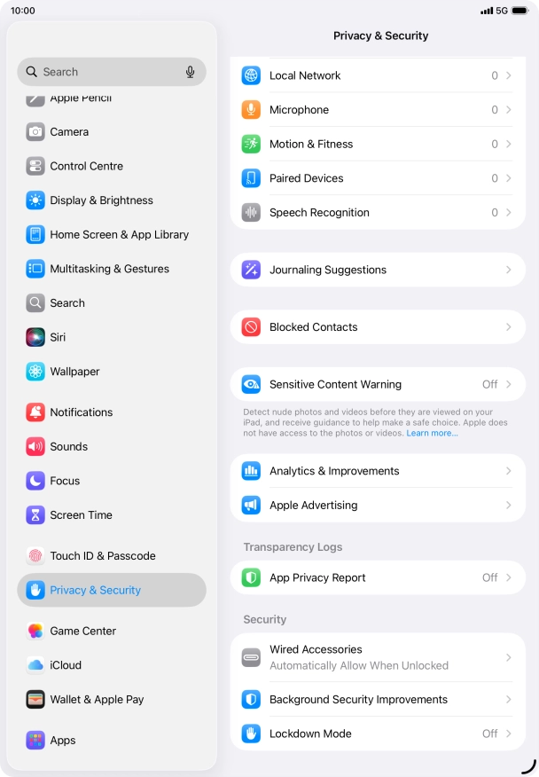 Press App Privacy Report.