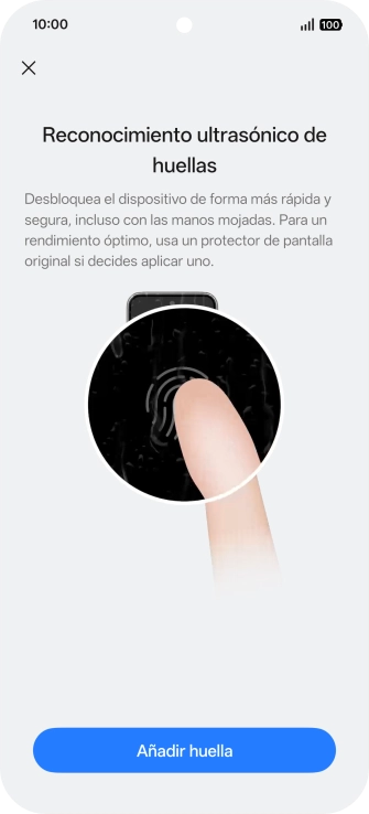 Pulsa Añadir huella.