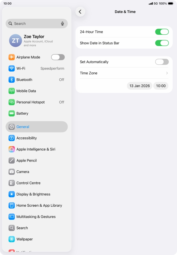 Press the indicator next to 