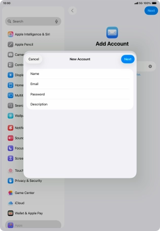 Press Description and key in the required name.