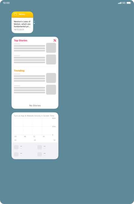 Press and hold the required Widget Stack.