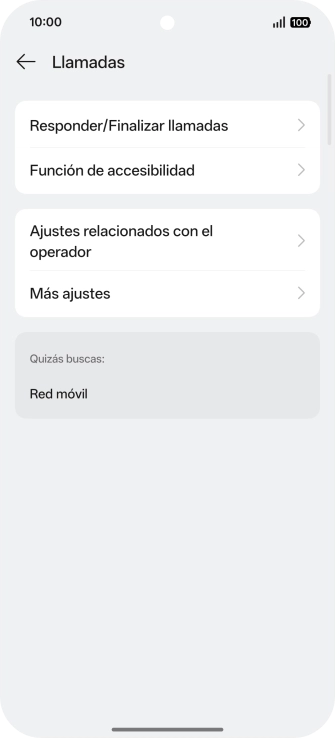 Pulsa Ajustes relacionados con el operador.