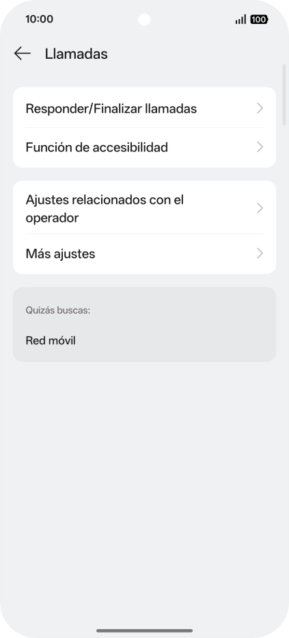 Pulsa Ajustes relacionados con el operador.