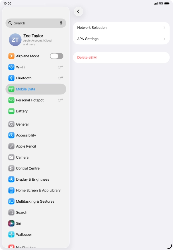 Press Network Selection.