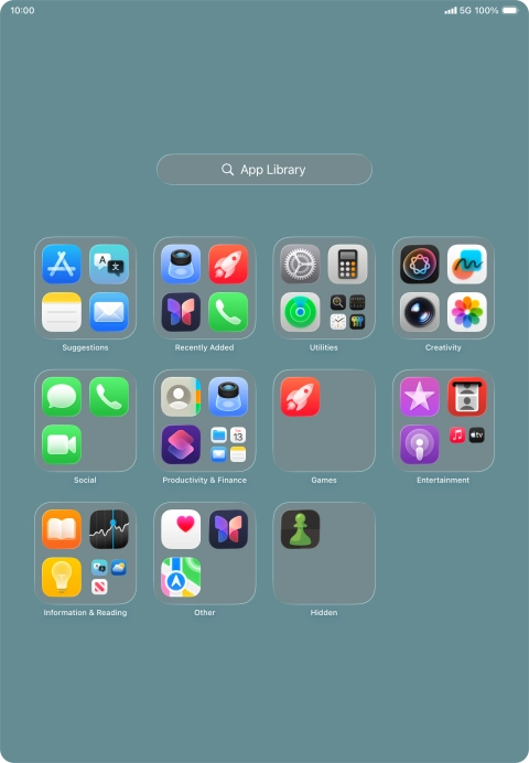 Press and hold the required app.