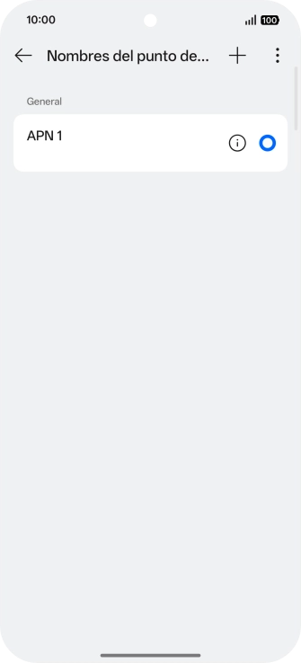 Pulsa el icono de nueva conexión de datos.