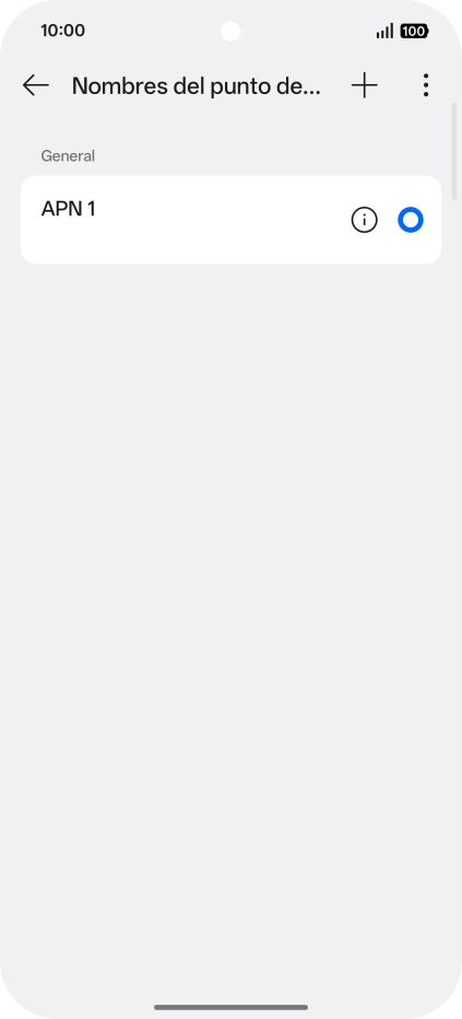 Pulsa el icono de nueva conexión de datos.