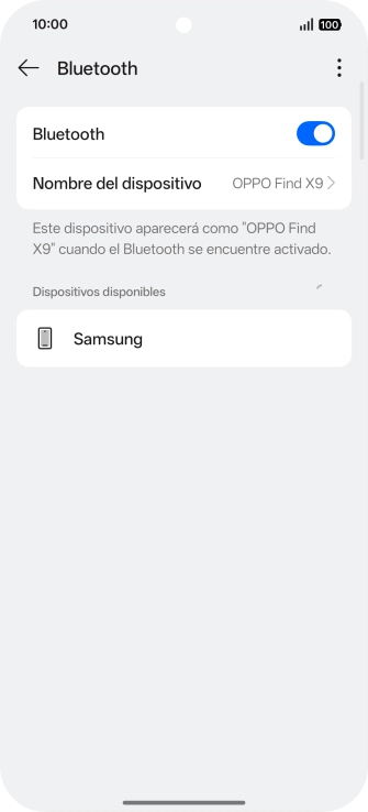 Pulsa el dispositivo Bluetooth deseado y sigue las indicaciones de la pantalla para vincular el dispositivo al teléfono.