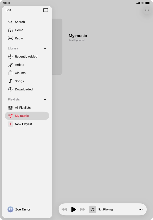 Press anywhere on the screen.