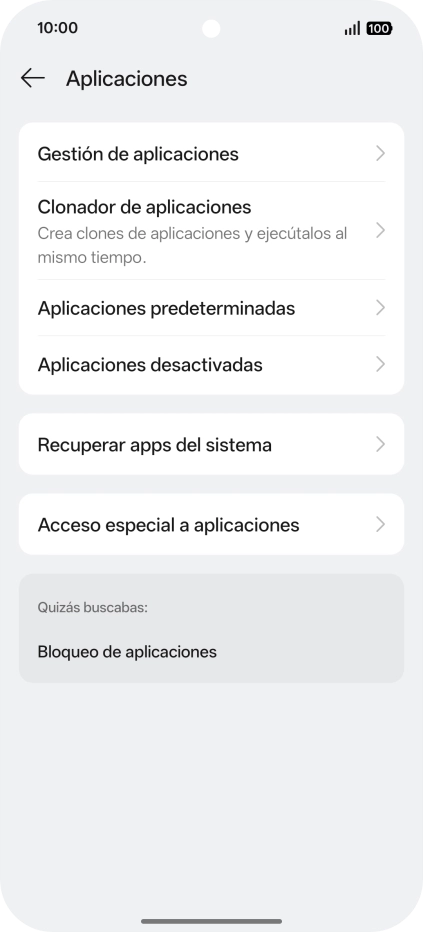 Pulsa Gestión de aplicaciones.
