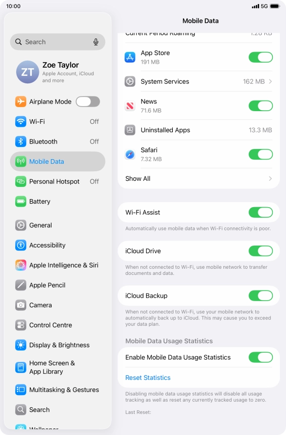 Press the indicator next to 