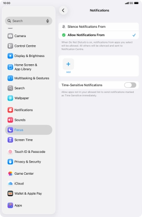 Press the indicator next to 